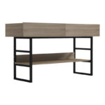 Κονσόλα Vien pakoworld σε sonoma-μαύρη απόχρωση 139x43x75.5εκ - Image 3