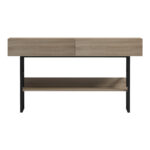Κονσόλα Vien pakoworld σε sonoma-μαύρη απόχρωση 139x43x75.5εκ - Image 4