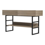 Κονσόλα Vien pakoworld σε sonoma-μαύρη απόχρωση 139x43x75.5εκ - Image 5