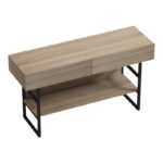 Κονσόλα Vien pakoworld σε sonoma-μαύρη απόχρωση 139x43x75.5εκ - Image 6