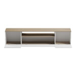 Έπιπλο τηλεόρασης Winey pakoworld σε sonoma-λευκή απόχρωση 180x44.5x44.5εκ - Image 2