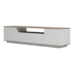 Έπιπλο τηλεόρασης Winey pakoworld σε sonoma-λευκή απόχρωση 180x44.5x44.5εκ - Image 5
