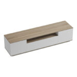Έπιπλο τηλεόρασης Winey pakoworld σε sonoma-λευκή απόχρωση 180x44.5x44.5εκ - Image 6