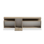 Έπιπλο τηλεόρασης Vendora pakoworld σε sonoma-λευκή απόχρωση 150x29.5x46.3εκ - Image 2