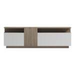 Έπιπλο τηλεόρασης Vendora pakoworld σε sonoma-λευκή απόχρωση 150x29.5x46.3εκ - Image 4