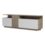 Έπιπλο τηλεόρασης Vendora pakoworld σε sonoma-λευκή απόχρωση 150x29.5x46.3εκ - Image 5