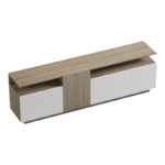 Έπιπλο τηλεόρασης Vendora pakoworld σε sonoma-λευκή απόχρωση 150x29.5x46.3εκ - Image 6