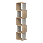 Βιβλιοθήκη Cubik pakoworld sonoma- γκρι μπεζ οψη μαρμάρου 35x30x161εκ - Image 4