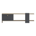 Έπιπλο τηλεόρασης Standi pakoworld σε sonoma-ανθρακί 120x25x36.8εκ - Image 4