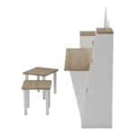 Παιδικό γραφείο με σκαμπο Dualto pakoworld sonoma-λευκό 180x30x93.6εκ - Image 5