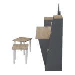 Παιδικό γραφείο με σκαμπο Dualto pakoworld sonoma-ανθρακί 180x30x93.6εκ - Image 5