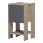 Κομοδίνο Reppo pakoworld sonoma-ανθρακί 30x30x55εκ - Image 5