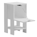 Κομοδίνο Reppo pakoworld λευκό 30x30x55εκ - Image 3