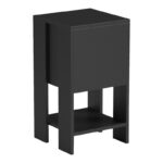 Κομοδίνο Reppo pakoworld μαύρο 30x30x55εκ - Image 2