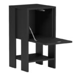 Κομοδίνο Reppo pakoworld μαύρο 30x30x55εκ - Image 3