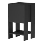 Κομοδίνο Reppo pakoworld μαύρο 30x30x55εκ - Image 5
