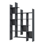 Βιβλιοθήκη Manco pakoworld ανθρακί 122x25.5x188εκ - Image 4