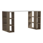Γραφείο εργασίας Praga pakoworld sonoma-λευκό 140x60x75εκ - Image 2