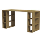 Γραφείο εργασίας Praga pakoworld σε ανοιχτό καρυδί 140x60x75εκ - Image 4