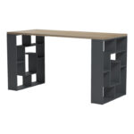 Γραφείο εργασίας Lovet pakoworld ανθρακί-sonoma 140x60x72εκ - Image 4
