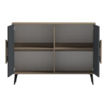 Μπουφές Gora pakoworld sonoma-ανθρακί 110x35.5x82εκ - Image 2