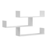 Ραφιέρα τοίχου Tiber pakoworld λευκή 120x22x67εκ - Image 2