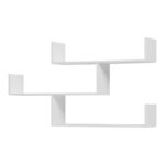 Ραφιέρα τοίχου Tiber pakoworld λευκή 120x22x67εκ - Image 4