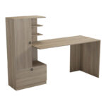 Γραφείο εργασίας με βιβλιοθήκη Felanbo pakoworld sonoma 160x60x125εκ - Image 2