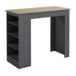 Τραπέζι μπαρ Riff pakoworld ανθρακί-επιφάνεια sonoma 120x55x105εκ - Image 2