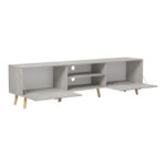 Έπιπλο τηλεόρασης Gorna pakoworld μπεζ εφέ μαρμάρου 180x35x48.6εκ - Image 2