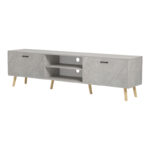Έπιπλο τηλεόρασης Gorna pakoworld μπεζ εφέ μαρμάρου 180x35x48.6εκ - Image 5