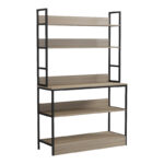 Επιδαπέδια ραφιέρα Oranis pakoworld sonoma-μαύρο 105x38x165εκ - Image 2