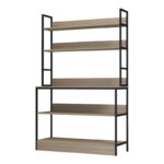 Επιδαπέδια ραφιέρα Oranis pakoworld sonoma-μαύρο 105x38x165εκ - Image 4