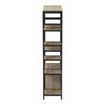 Επιδαπέδια ραφιέρα Ranea pakoworld sonoma-μαύρο 85x32x150εκ - Image 5