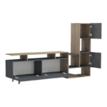 Σύνθετο σαλονιού Defry pakoworld sonoma-ανθρακί 177.5x31.5x110εκ - Image 2