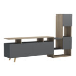 Σύνθετο σαλονιού Defry pakoworld sonoma-ανθρακί 177.5x31.5x110εκ - Image 3