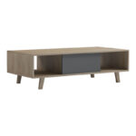 Τραπέζι σαλονιού Elonza pakoworld sonoma-ανθρακί 120x60x36εκ - Image 3
