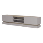 Έπιπλο τηλεόρασης Wendo pakoworld taupe-sonoma 200x37x47εκ - Image 5