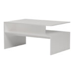 Τραπέζι σαλονιού Coffa pakoworld λευκό 90x60x45εκ - Image 4