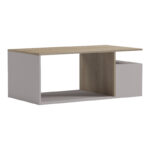 Τραπέζι σαλονιού Wendo pakoworld taupe-sonoma 91x37x50εκ - Image 2