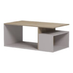 Τραπέζι σαλονιού Wendo pakoworld taupe-sonoma 91x37x50εκ - Image 4