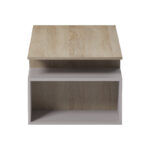 Τραπέζι σαλονιού Wendo pakoworld taupe-sonoma 91x37x50εκ - Image 5