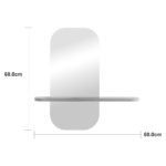 Καθρέπτης Lunaria pakoworld MDF σε φυσική απόχρωση 60x11.5x60εκ - Image 4