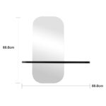 Καθρέπτης Lunaria pakoworld μαύρο MDF 60x11.5x60εκ - Image 4