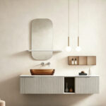 Καθρέπτης Lunaria pakoworld λευκό MDF 60x11.5x60εκ - Image 2