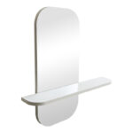 Καθρέπτης Lunaria pakoworld λευκό MDF 60x11.5x60εκ