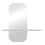 Καθρέπτης Lunaria pakoworld λευκό MDF 60x11.5x60εκ - Image 3