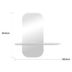 Καθρέπτης Lunaria pakoworld λευκό MDF 60x11.5x60εκ - Image 4
