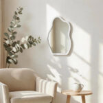 Καθρέπτης Evanthia pakoworld λευκό MDF 36x1.2x56 εκ - Image 2