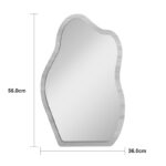 Καθρέπτης Evanthia pakoworld MDF σε φυσική απόχρωση 36x1.2x56 εκ - Image 4